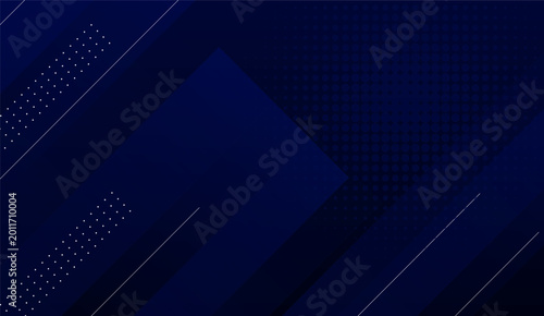 Fotografie Abstract Dark Blue Geometric Background with Diagonal Lines and Subtle Dot Patte