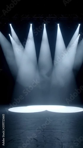Precise arrangement of light cones creates dramatic atmosphere suitable for dance and theatrical productions performance visuals boost artistic project presentations effectively