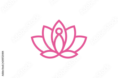 Yoga Lotus Vector Logo Premium 