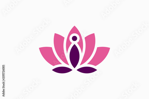 Yoga Lotus Vector Logo Premium 