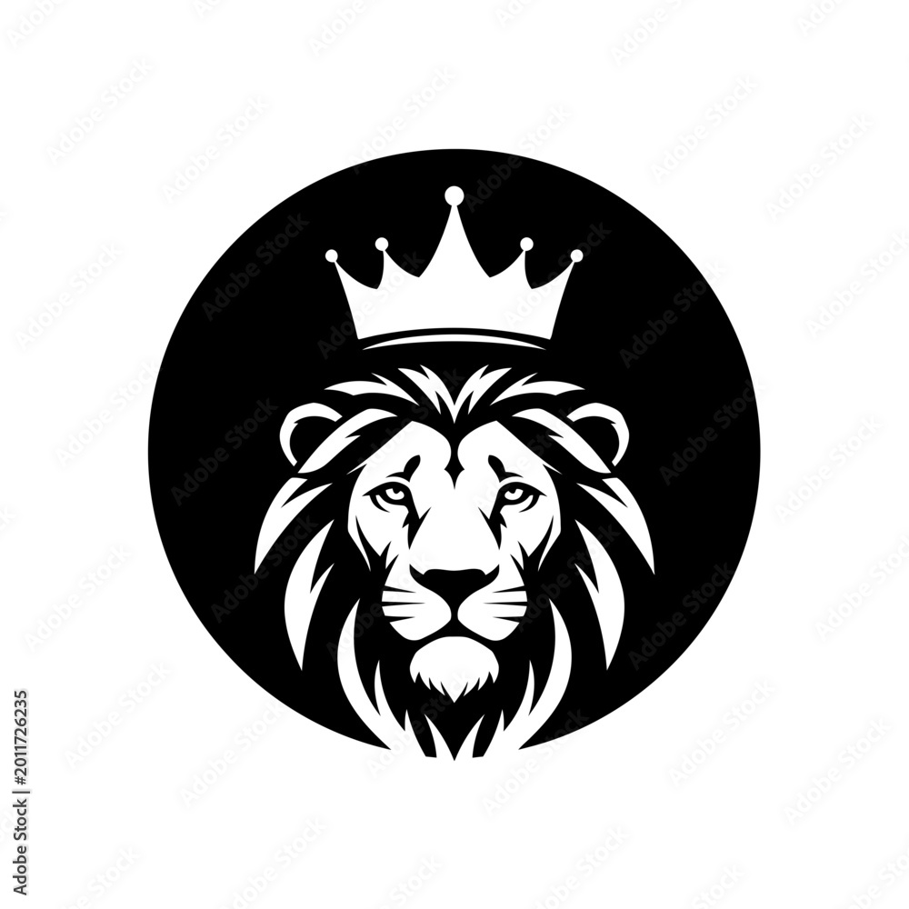 Obraz premium Lion King Crown Emblem
