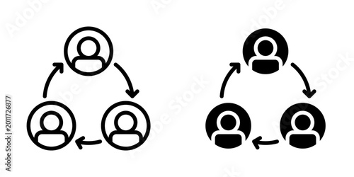 Cuadro en lienzo Reorganization icon, element icon for design branding, print, and digital media