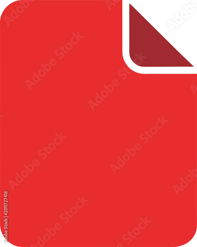 Bild auf Leinwand Red Document File Icon for Digital Page Representation