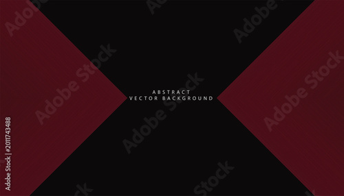 Abstract vector background with red lines on black