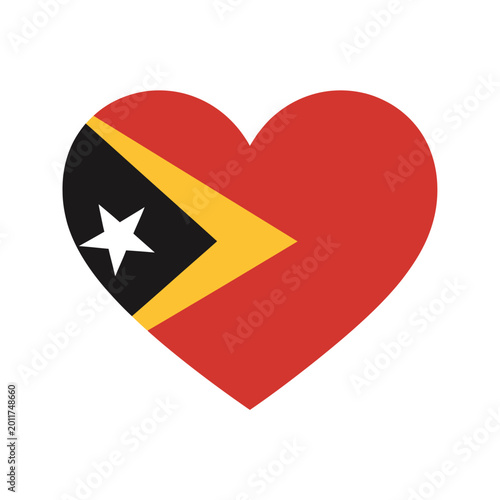 Free Download A heart shaped symbol representing love and patriotism to East Timor flag - GFXLoad