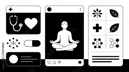 Foto A bold, high-contrast geometric design perfect for modern branding, artistic backgrounds, and avant-garde graphic layouts