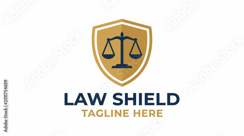 Free Download A professional logo featuring a shield and scales of justice, symbolizing protection and fairness in legal services, perfect for law firms or legal consultancies. - GFXLoad