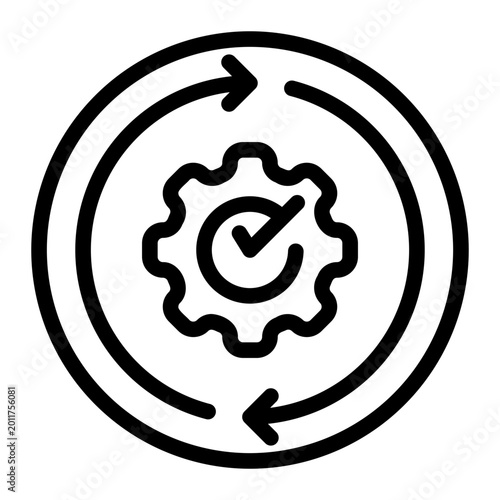 Process improvement line icon