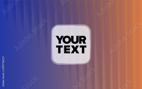 Liquid glass gradient background with rounded glass card UI element