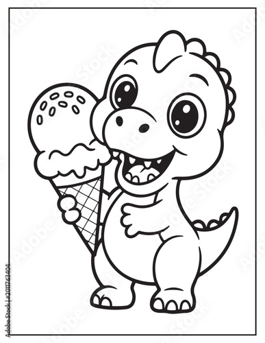 cute dinosaur coloring pages 