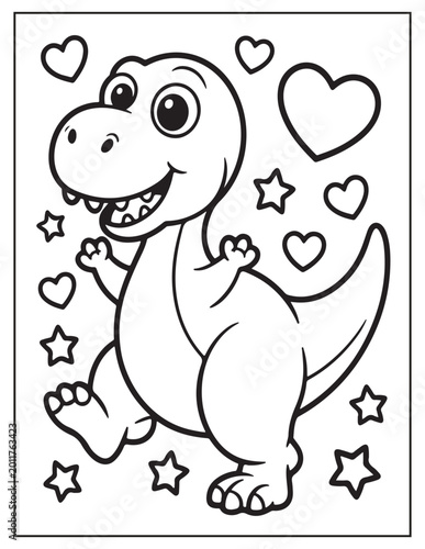 cute dinosaur coloring pages 