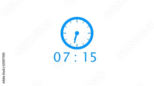 Minute and seconds countdown timer clock illustration.