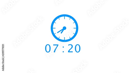 Minute and seconds countdown timer clock illustration.