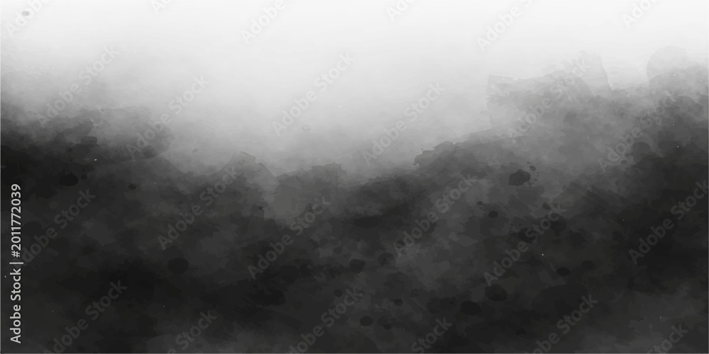 Fototapeta premium Dark blue mist and white fog swirl through a stormy forest under a dark cloudy sky with abstract smoke textures and rain