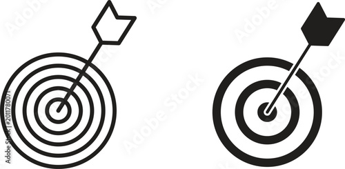 Dart icon for social media, app, and web design. Vector illustration.