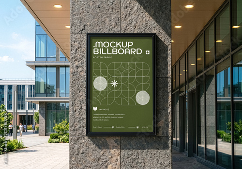 Vertical Banner Mockup, Poster Frame In The Campus