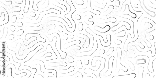 Fotografía Organic seamless patterns with rounded lines Diffusion reaction background