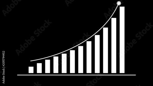 Grow chart business concept. colorful growth graph diagrams showing increasing profits.