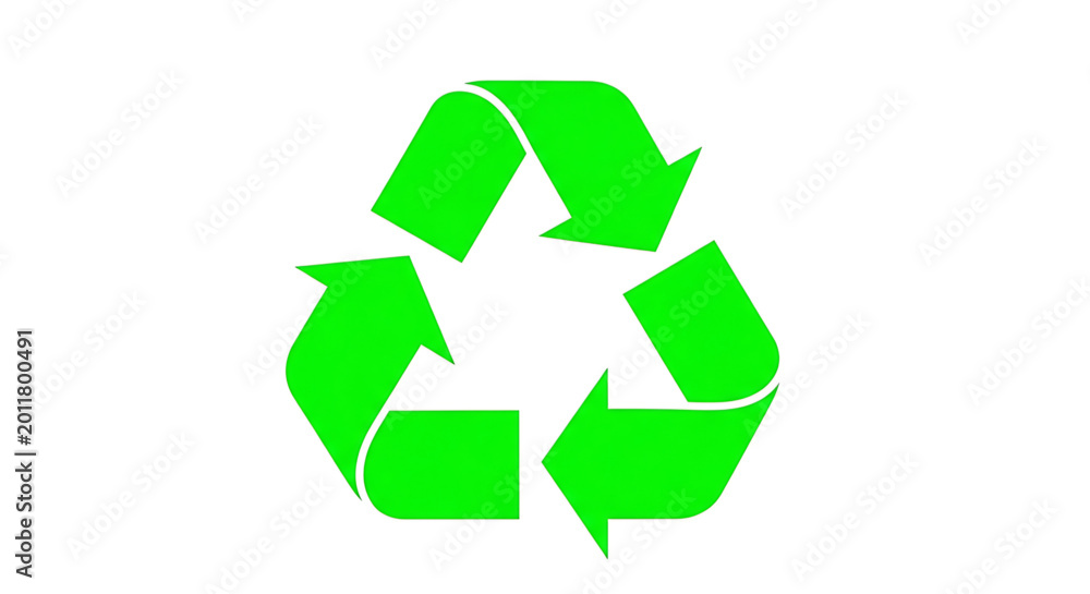 Obraz premium Green recycling symbol