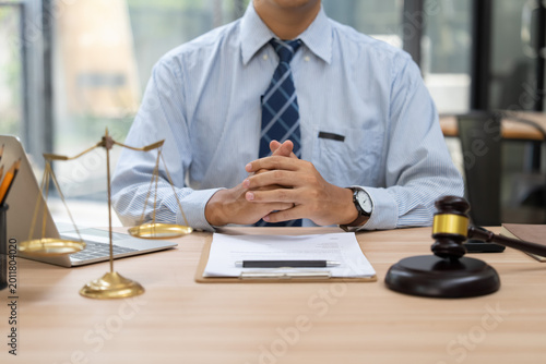 Legal consultation session office professional meeting modern workspace close-up law and order
