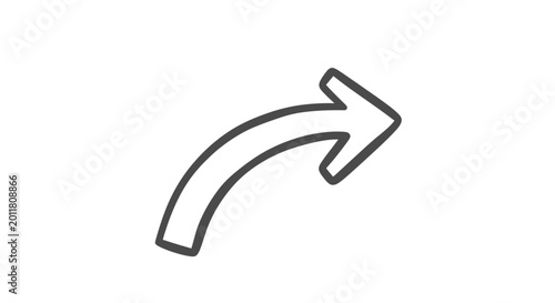 Foto Black Arrow Icon Pointing Rightward.