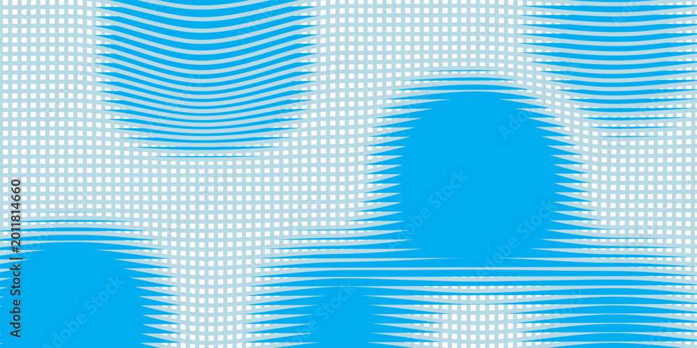 Naklejka premium Blue and white striped background. Vector seamless pattern