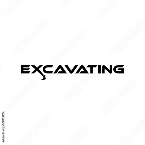 Excavating logo design