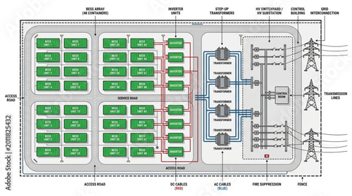 Cuadro en lienzo Detailed schematic diagram of electronic circuit board components
