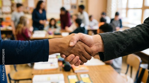 Partnership Handshake in a Dynamic Educational Space