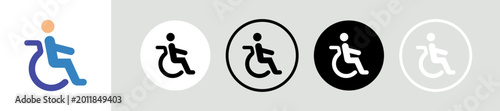 Photos Wheelchair icon set