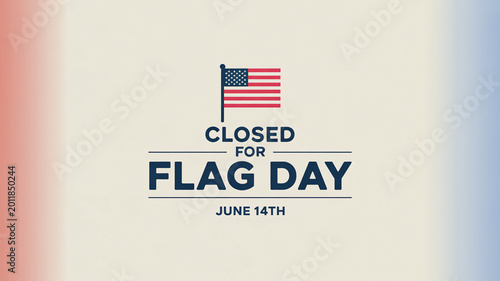 American flag design for flag day on june 14th with a patriotic color gradient background