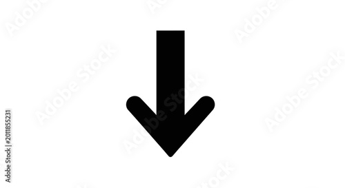 Black Arrow Pointing Down Symbol.