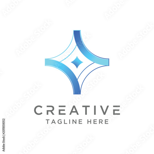 Modern 3D Abstract Letter S Ribbon Logo Design with Blue Gradient for Business Branding