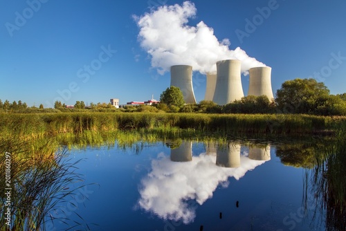 Fotografie Cooling tower nuclear power plant Temelin