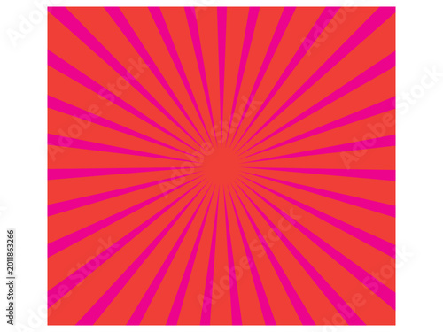Vibrant Pink and Orange Sunburst Background with Radial Rays