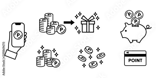 Point coin illustration