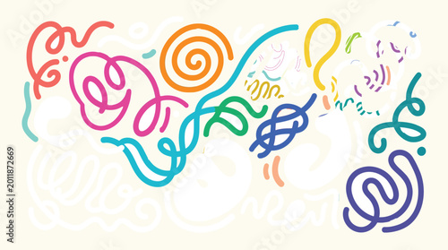 Fotografie A colorful illustration of an Easter egg with a ribbon vector featuring a floral