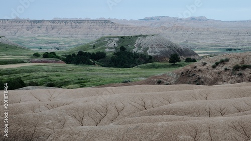 Prairie meets desert on the buttes of the Badlands 