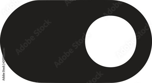 Fotografía Black toggle switch icon for user interface design