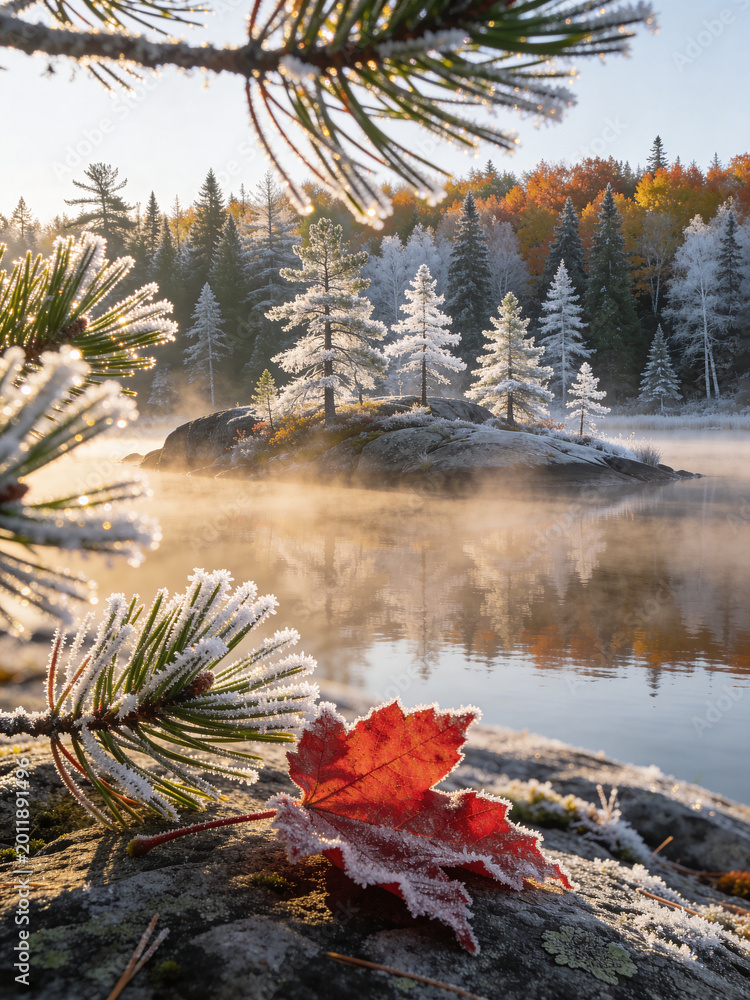 Obraz premium Eternal Boreal The Untamed Northern Wilderness