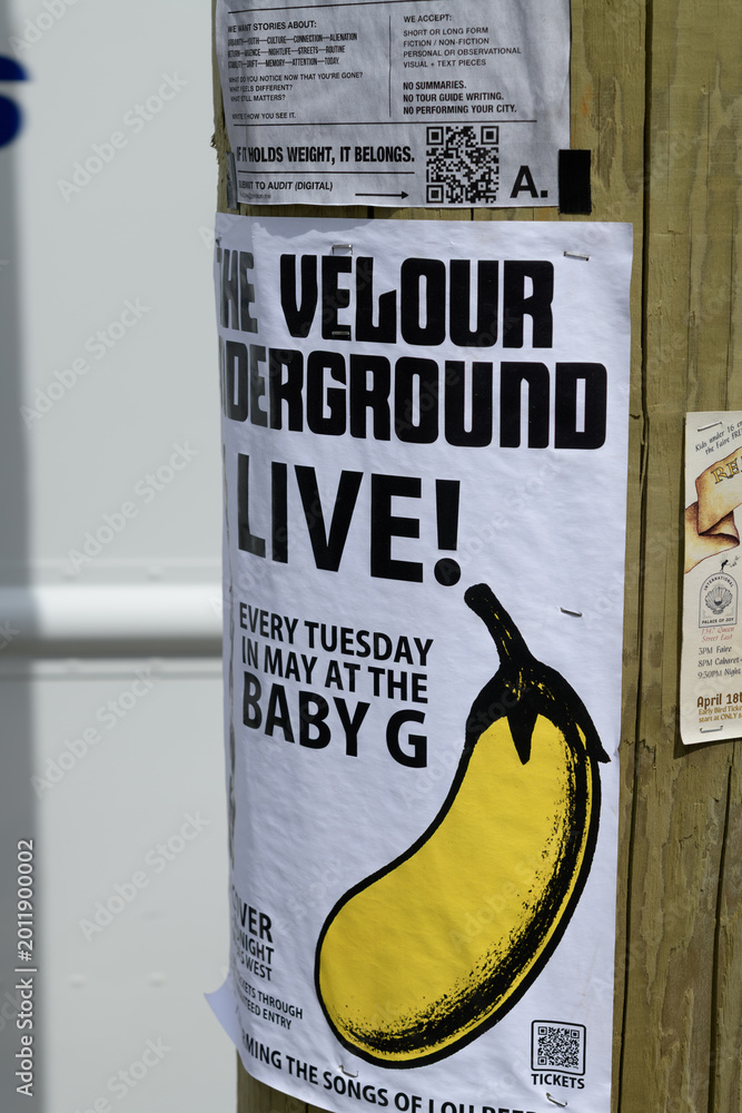 Obraz premium street posters stapled to a pole in Toronto
