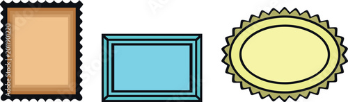 Vintage Decorative Frames Set Vector Border Label Collection