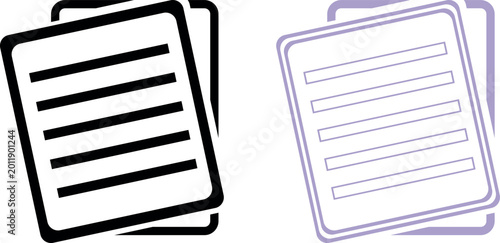 Stacked Document File Vector Icon Design