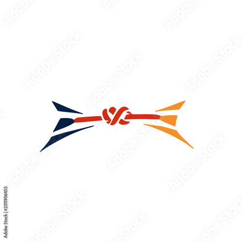Tug of War Teamwork Concept Vector Illustration
