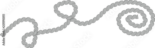 Fotografi Wavy rope curve set
