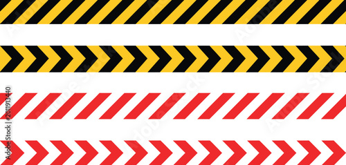 Photos Warning caution barricade tape stripes, diagonal red white black yellow pattern,