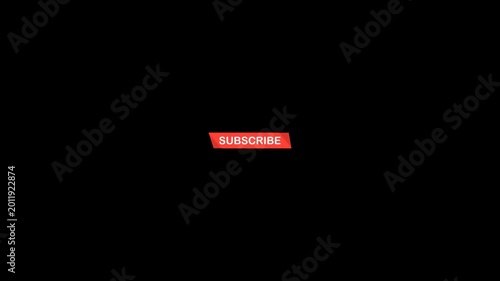 Subscribe Text Animation Converging from All Directions with Glow and Zoom In Out Effect