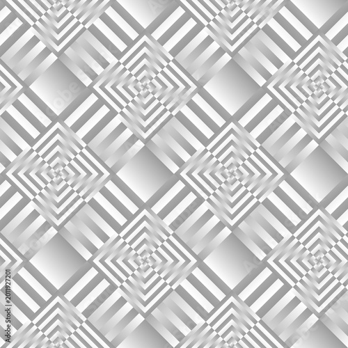 Seamless Diagonal Geometric Diamonds Pattern Gray Gradient Background Winter Snowy Surface