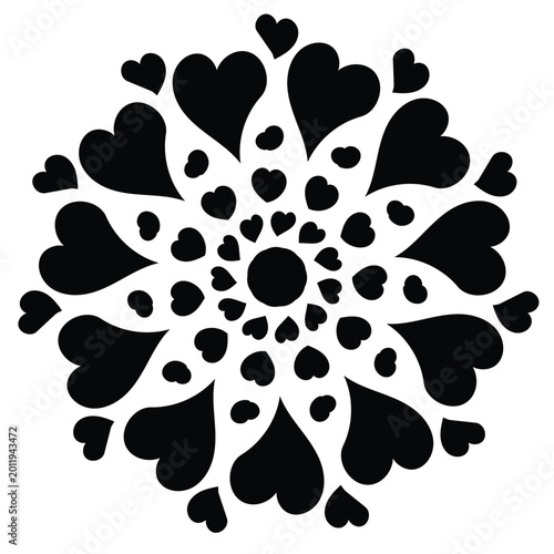 Hand drawn doodle mandala art
