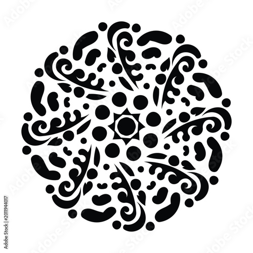 Hand drawn doodle mandala art